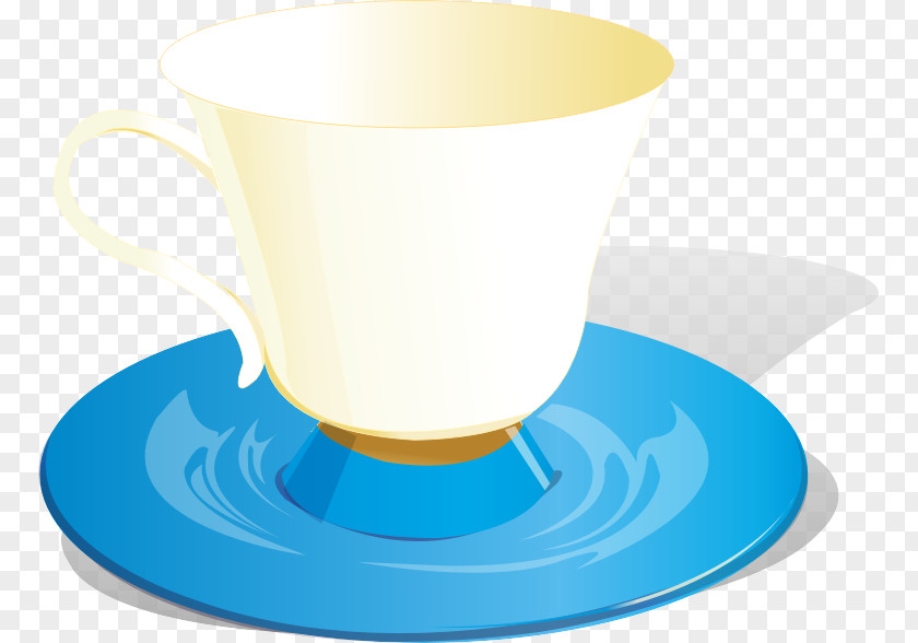 White Glass Coffee Cup PNG