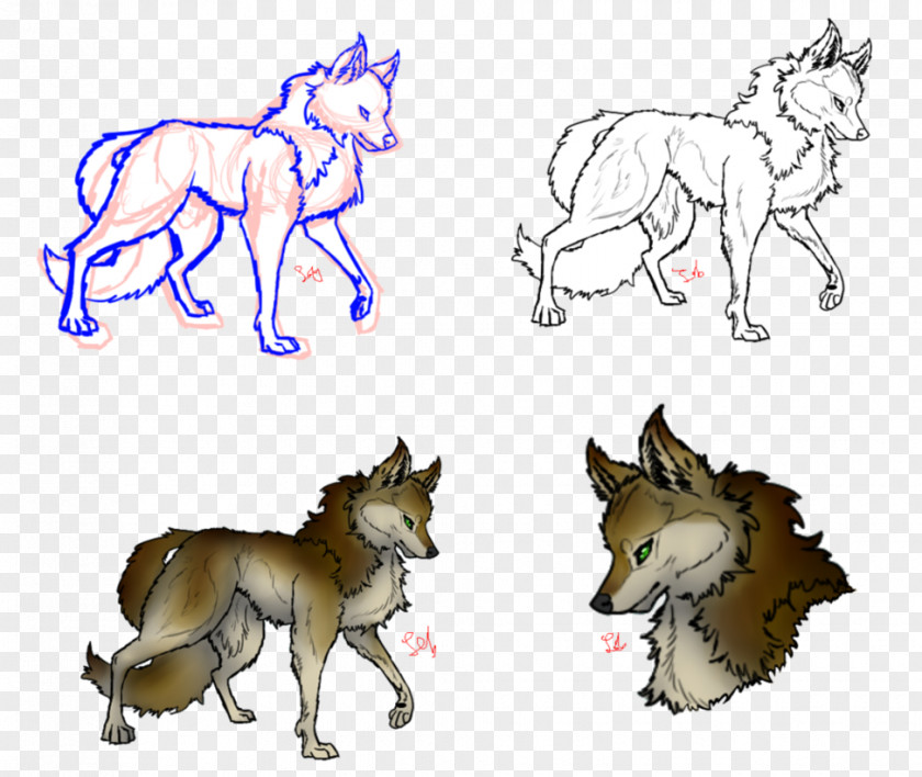 Wolf Spirit Mustang Line Art Dog Drawing Pack Animal PNG