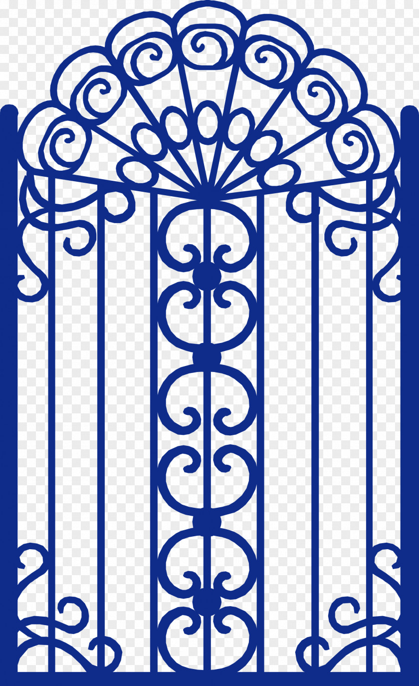 Blue Iron Gate Cartoon PNG