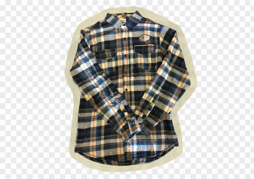 Button Blouse Tartan Sleeve Outerwear PNG