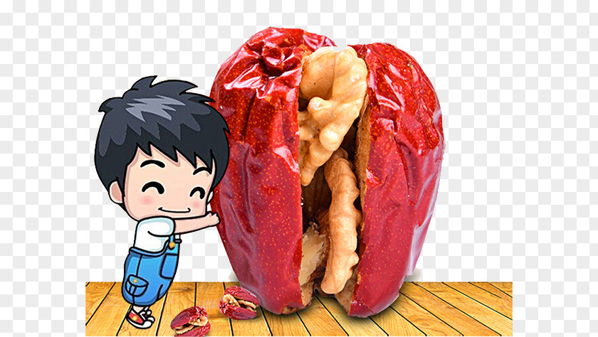 Jujube Walnut Date And Loaf Dim Sum Snack PNG
