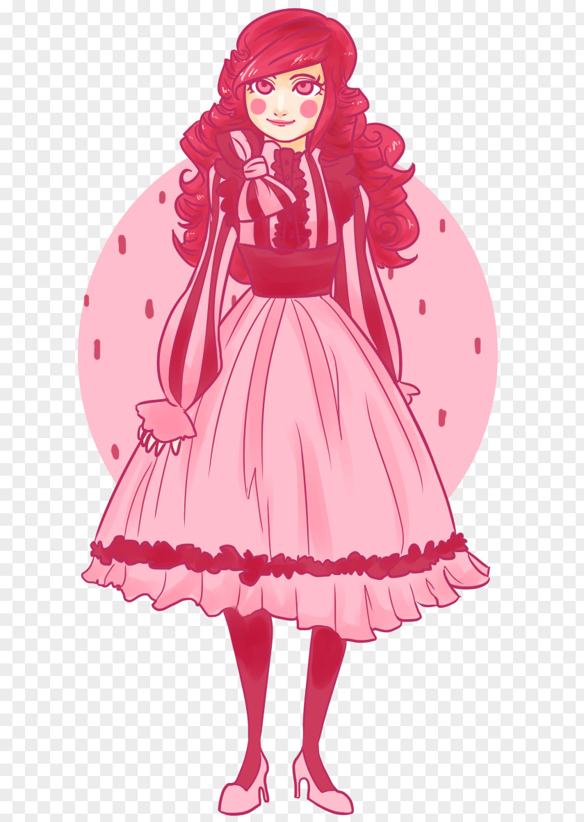Strawberry Cream Costume Design Cartoon Pink M PNG