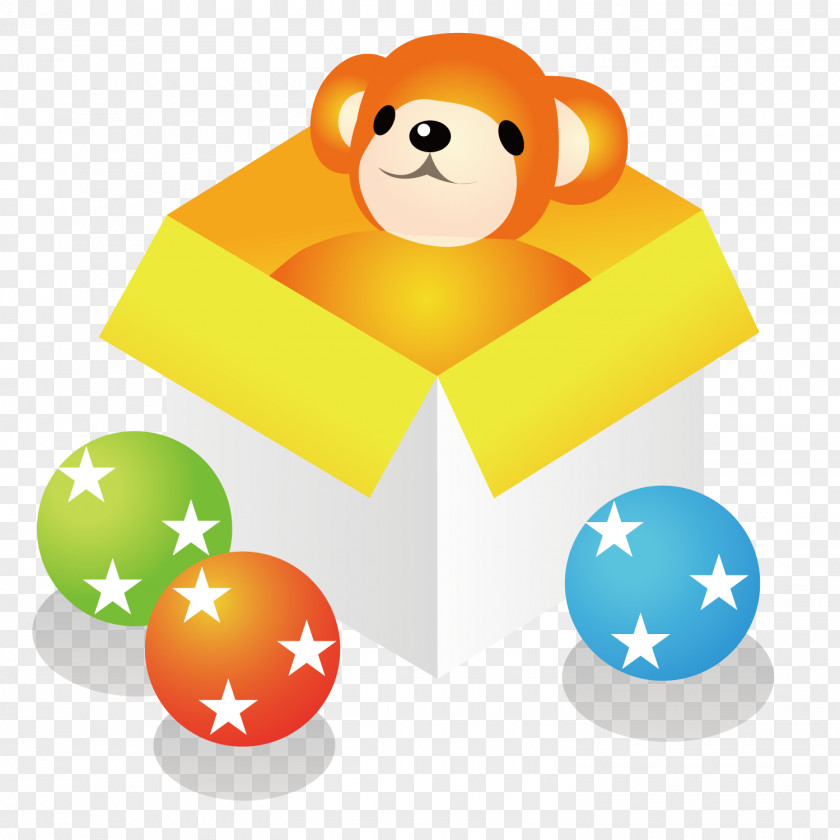 The Little Monkey In Box Gift Euclidean Vector PNG