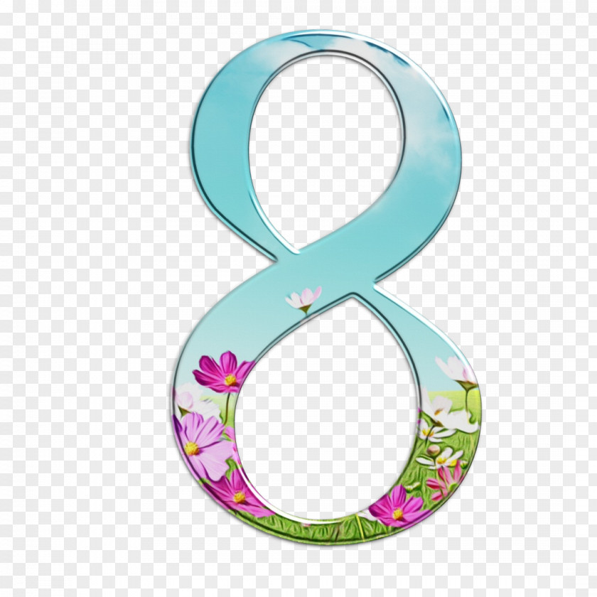 Turquoise Pink Circle Symbol Oval PNG