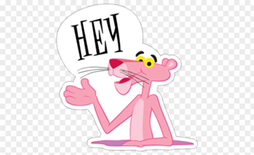Hey Sticker The Pink Panther Telegram Film PNG