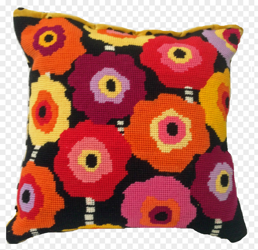 Pillow Needlepoint Stitch Embroidery Needlework PNG
