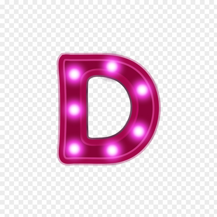 Red Neon Alphabet D Lighting Letter PNG