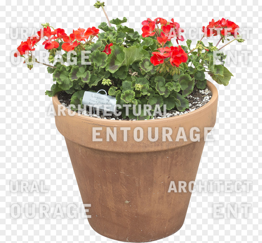 Red Pot Flowerpot Artificial Flower Plants Houseplant PNG