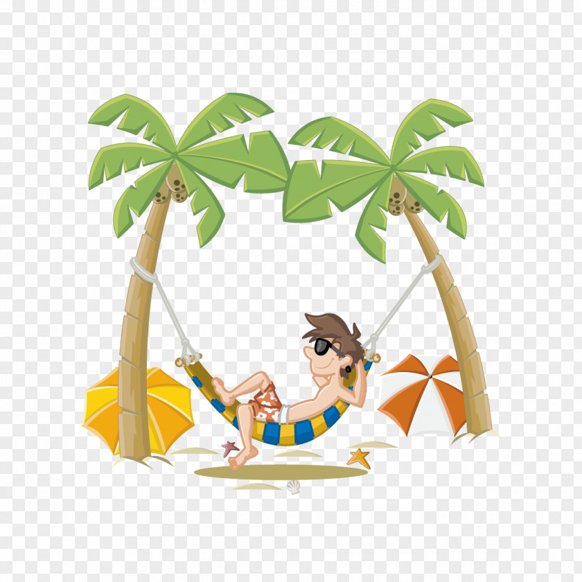 Summer Holiday Beach Cartoon Clip Art PNG