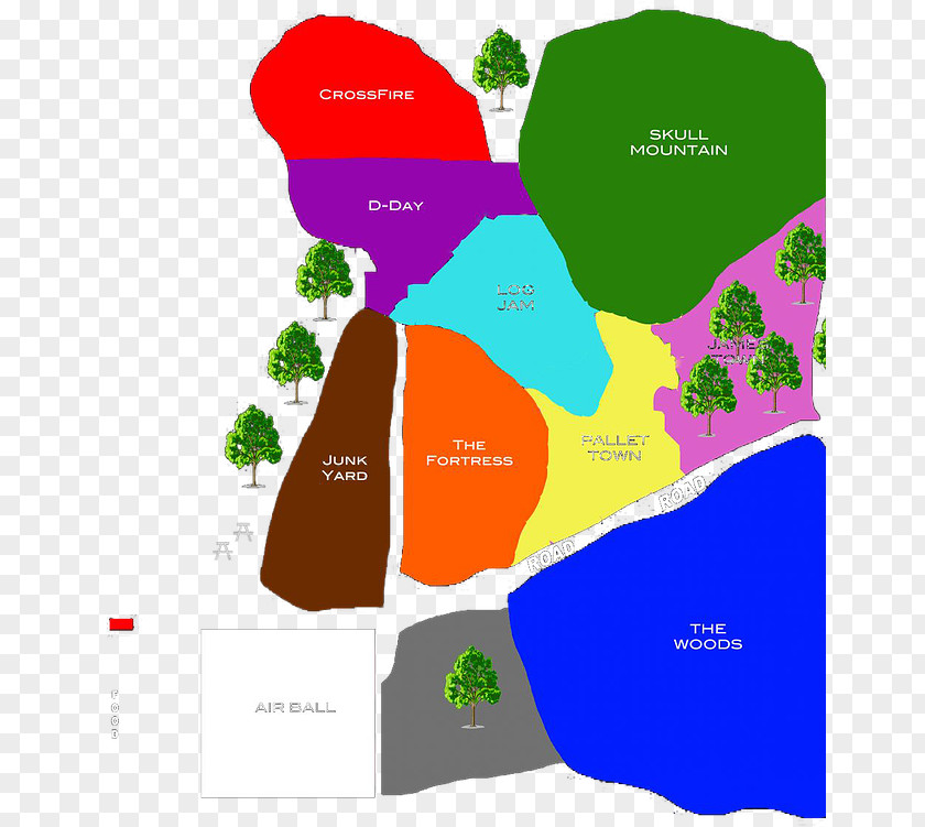 Ultimate Paintball Park Battle Creek Game Map PNG