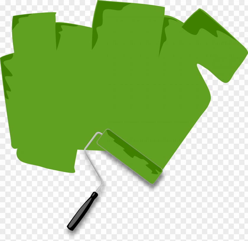 Green Vector Paint Rollers Clip Art PNG