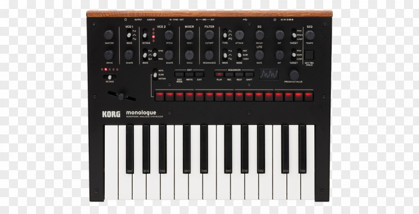 Musical Instruments Korg Monologue MicroKORG Analog Synthesizer Sound Synthesizers PNG