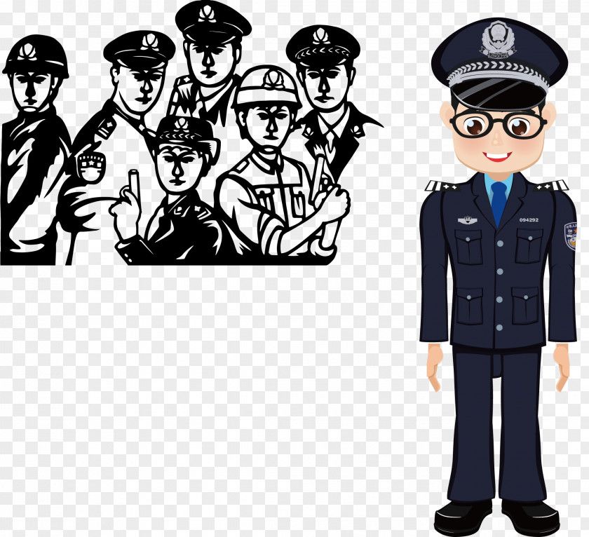 Siren Alarm Police Officer Cartoon Illustration PNG