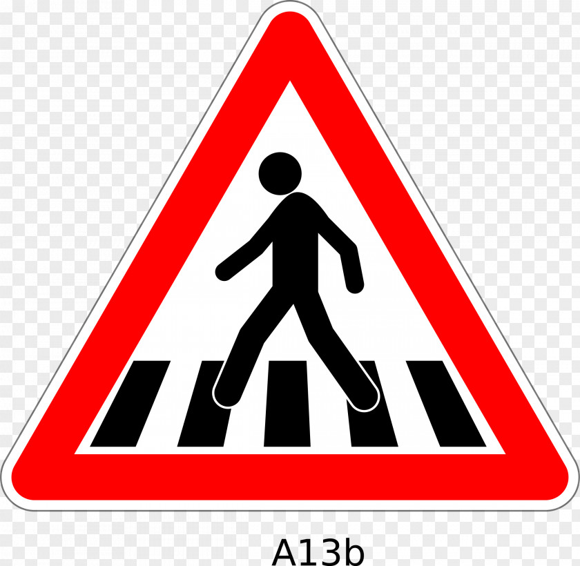 Pedestrian Crossing Traffic Sign Zebra Vector Graphics PNG