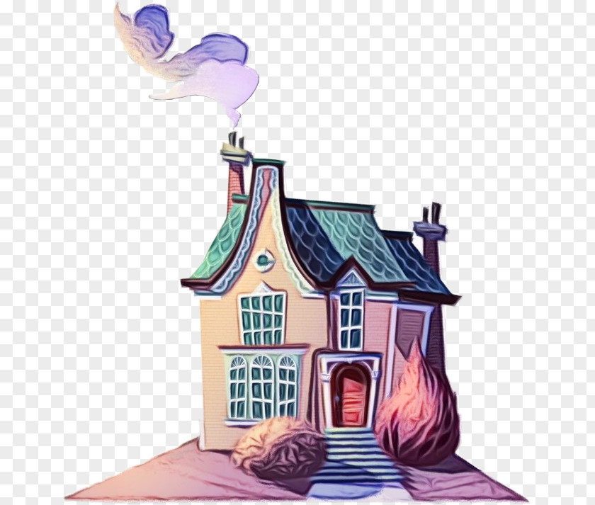 Roof Building Cartoon House Architecture Home Facade PNG