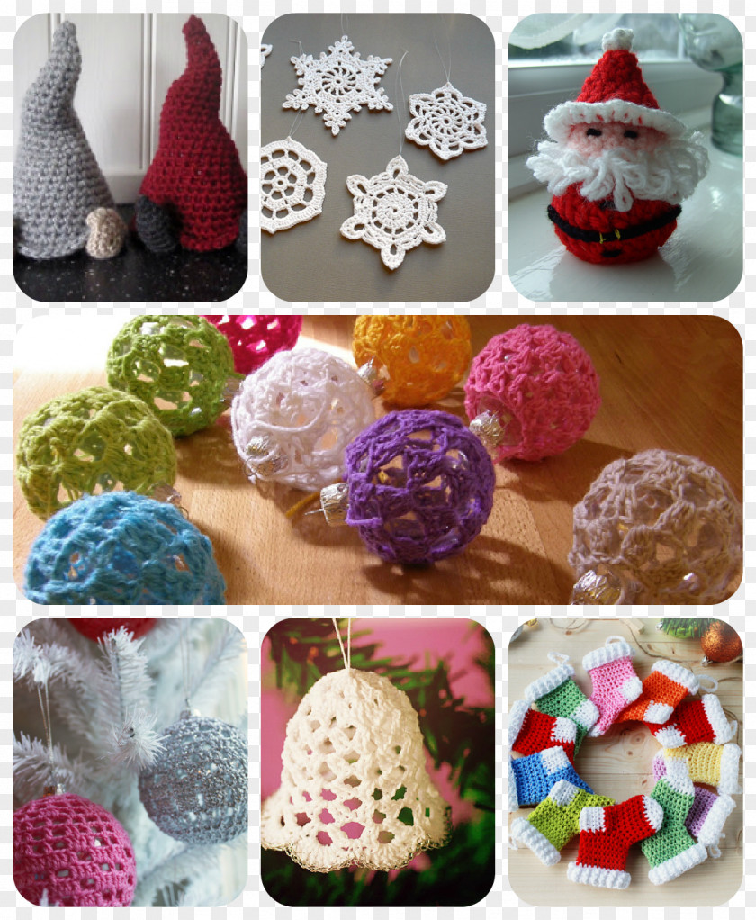 Christmas Ornament Crochet PNG