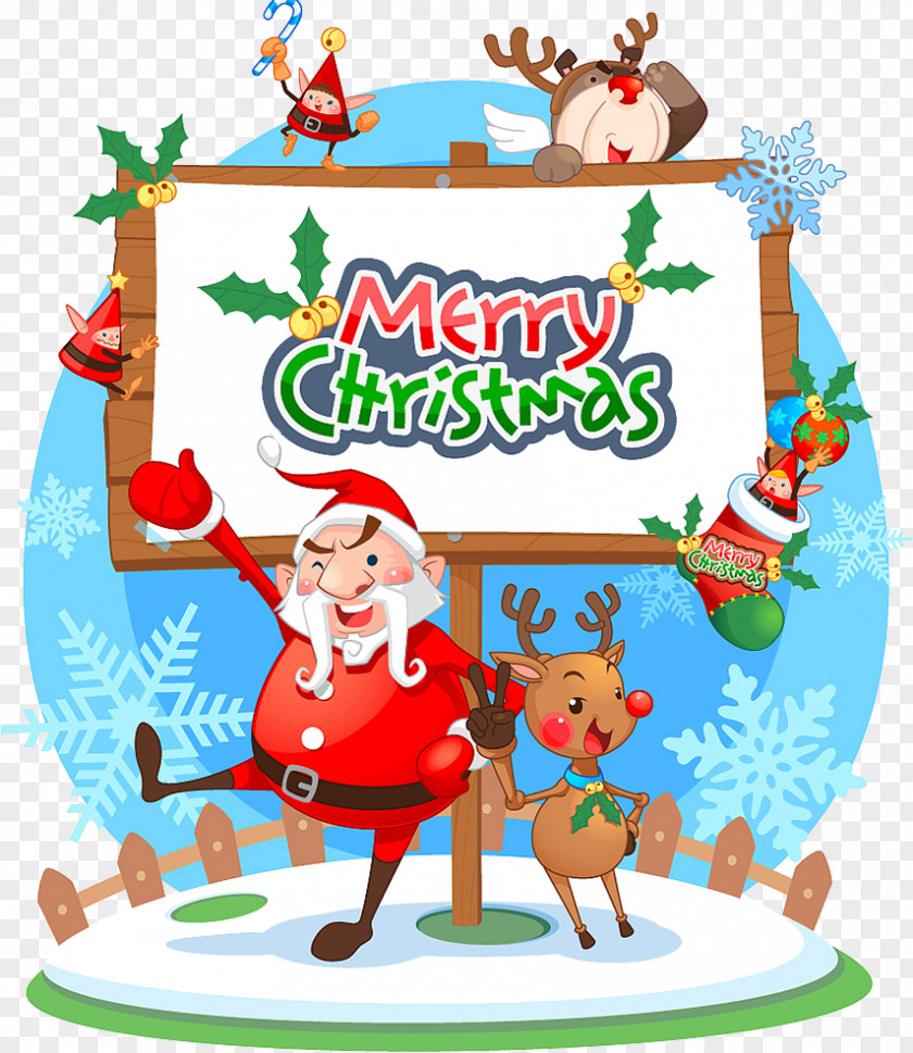 Merry Christmas Poster Design PNG
