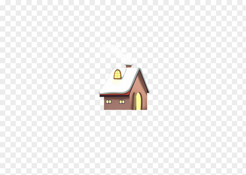Snow Brown Small House Logo Area PNG