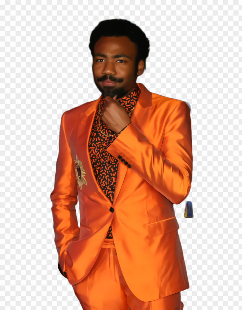 Top Gentleman Orange Background PNG