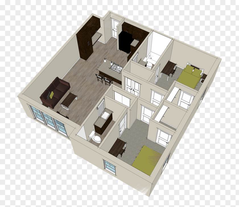 Apartment House Plan Floor Lynchburg PNG