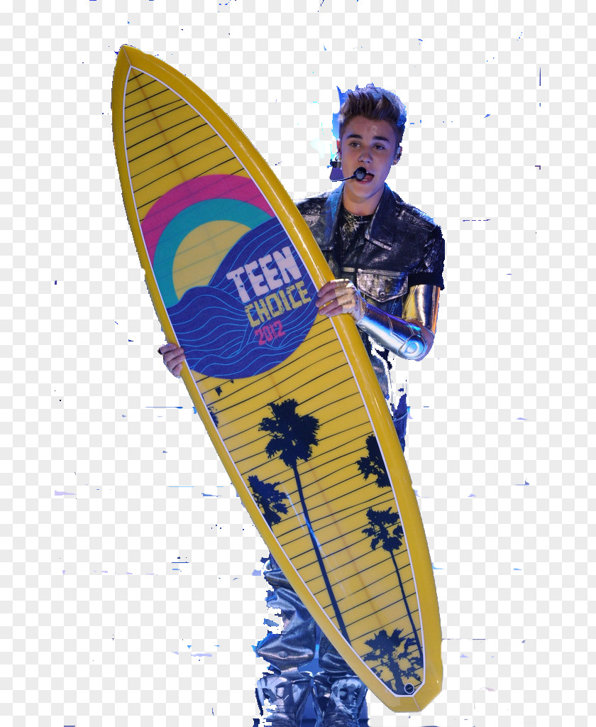 Bieber Watercolor Surfboard Teen Choice Awards PNG