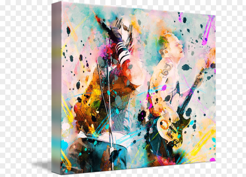 Painting Red Hot Chili Peppers Con Carne Art Canvas Print PNG