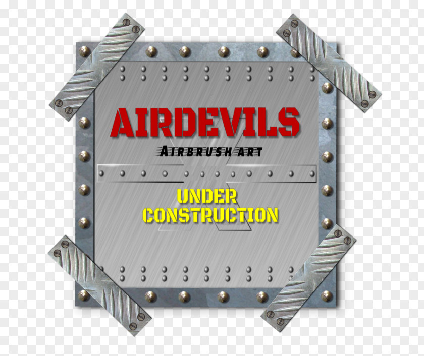 Under Construction Sign Electronic Component Metal Brand Time Font PNG