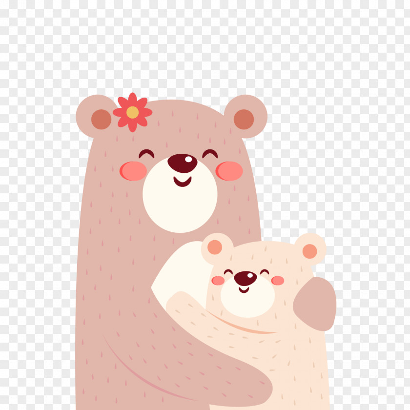 Vector Bear Mother And Son Polar Download Brown Icon PNG