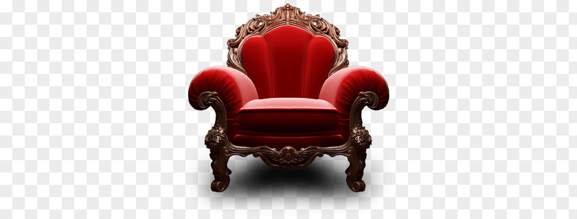 Armchair Red Royal PNG Royal, brown wooden based red padded sofa chair clipart PNG