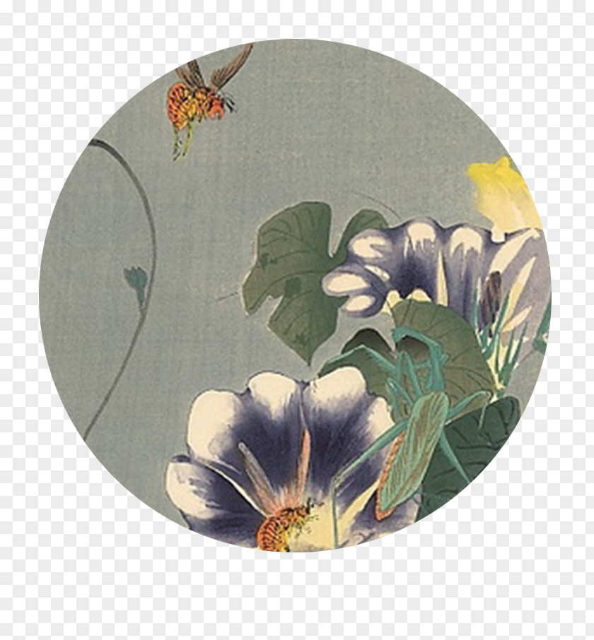 Chinese Painting Fan Kanazawa 20th Century Japanese Art Printmaking PNG