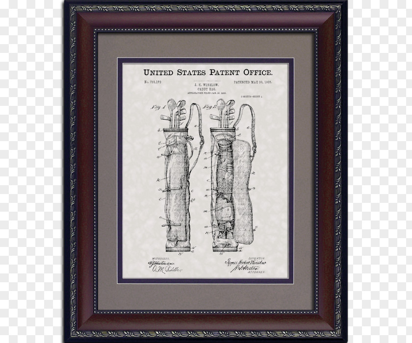 Golf Clubs Picture Frames Canvas Golfbag PNG