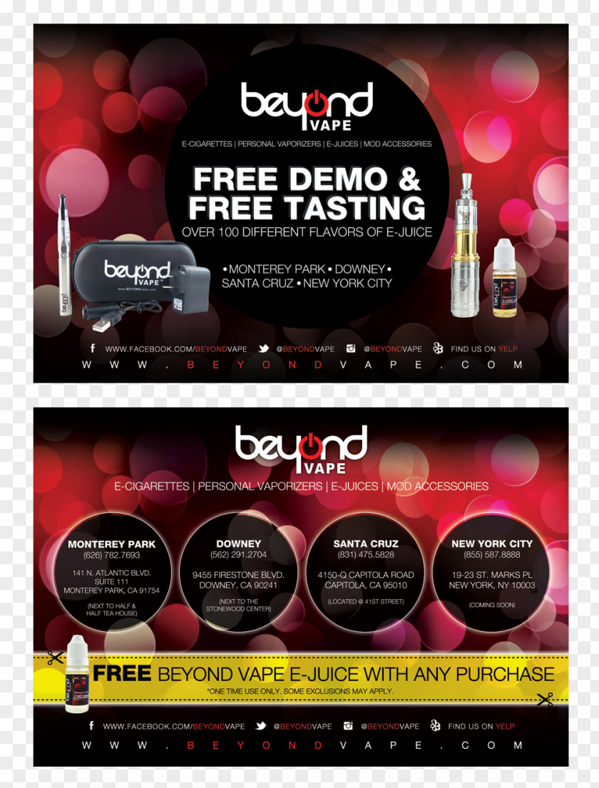 Flyer Coupon Brand Electronic Cigarette PNG