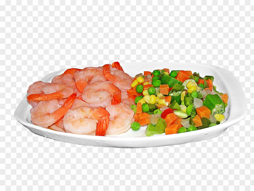 Shrimps Dish Food Shrimp Vegetable PNG