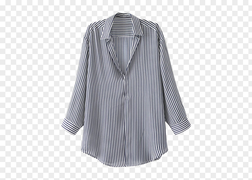 Women's European Border Stripe T-shirt Blouse Sleeve Dress PNG