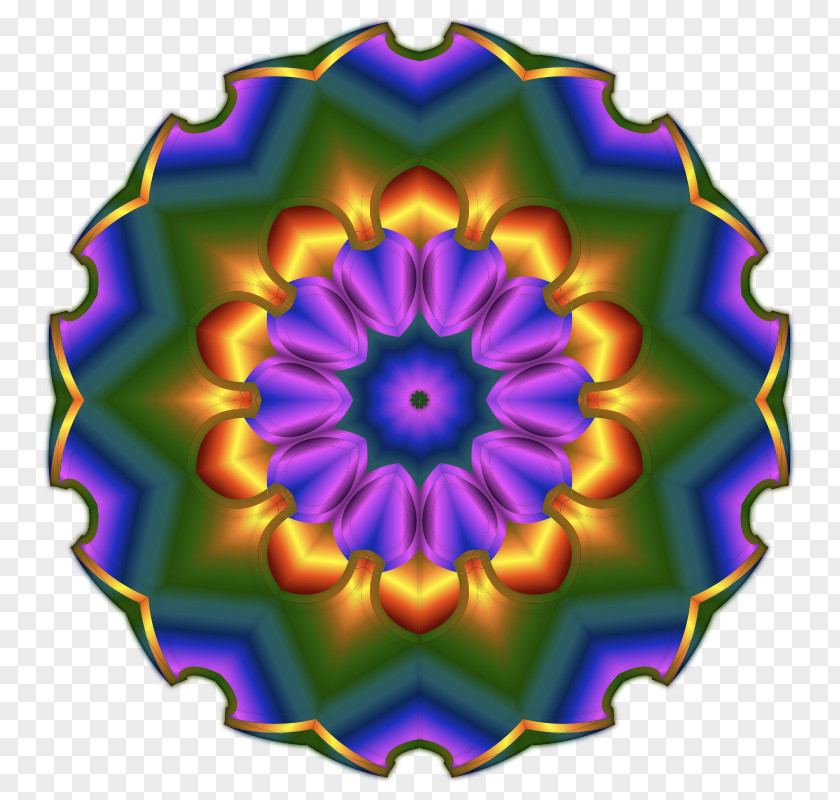 Flower Kaleidoscope Symmetry Purple Violet PNG