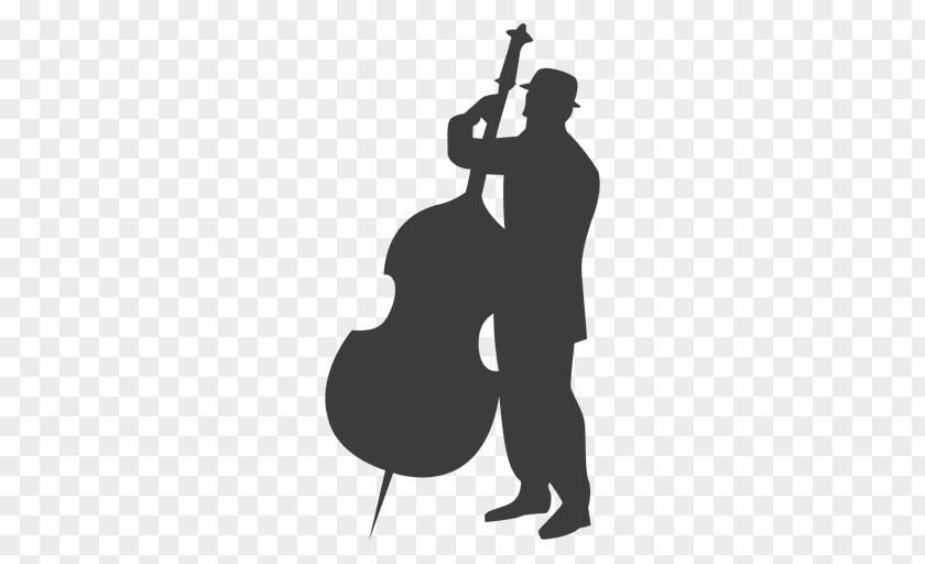 Rock Band Live Performances Vector Silhouettes Cello Silhouette Musician Double Bass PNG