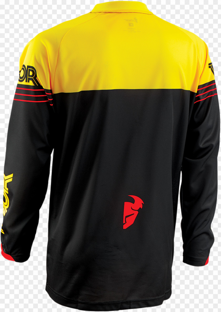 Thor Sports Fan Jersey Shirt Yellow Black PNG