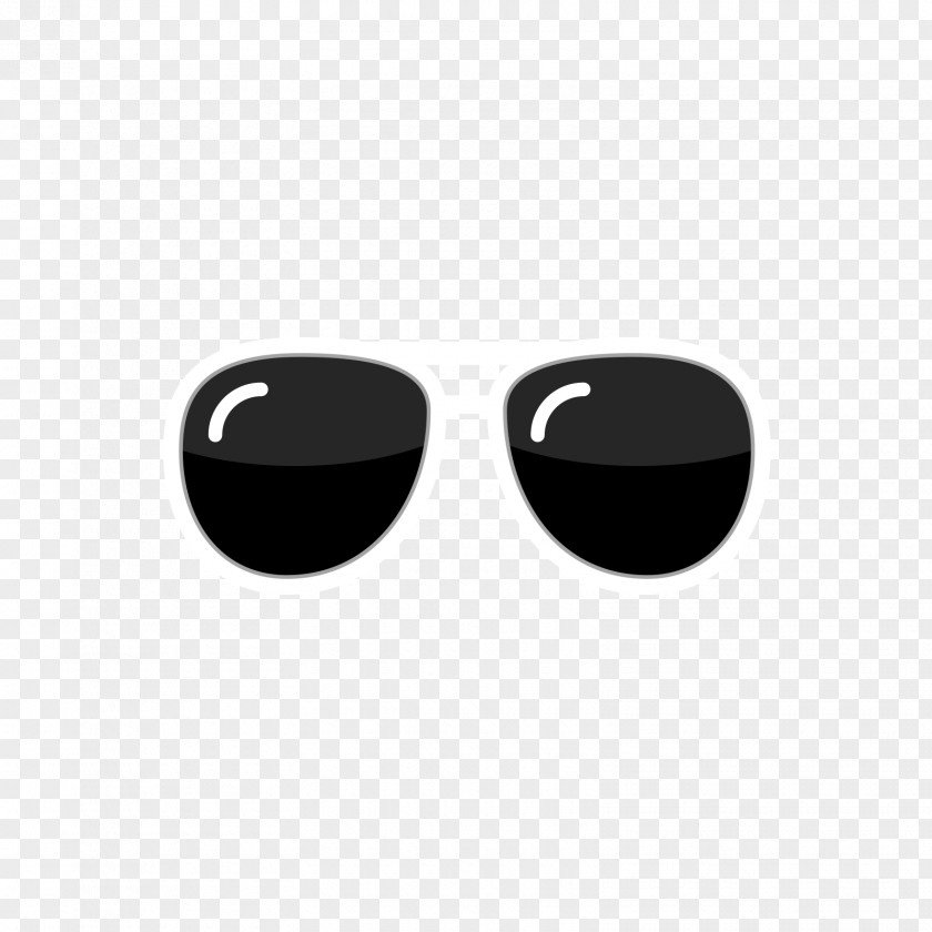 Black Lens Sunglasses White Pattern PNG