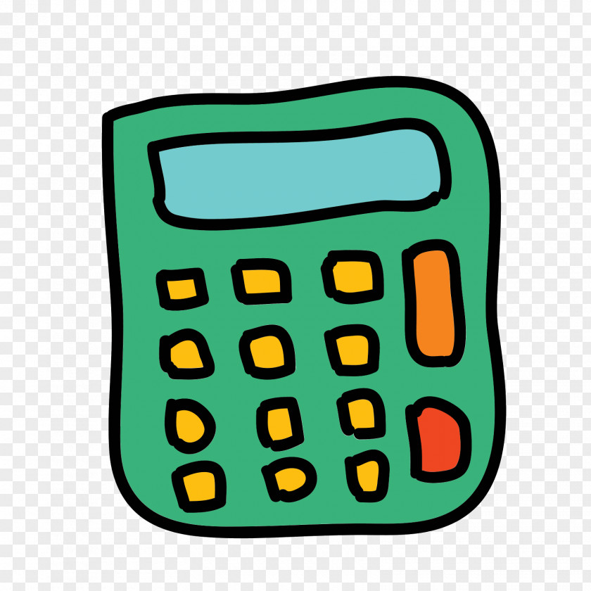 Calculator Silhouette Yellow Clip Art Line Product PNG