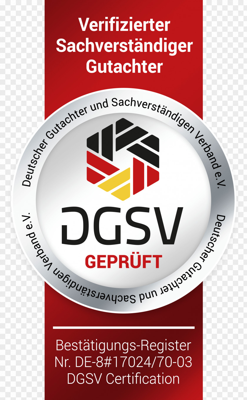 Diplôme Expert Witness Certification Deutscher Gutachter Und Sachverständigen Verband E.V. Marktwert Seal PNG