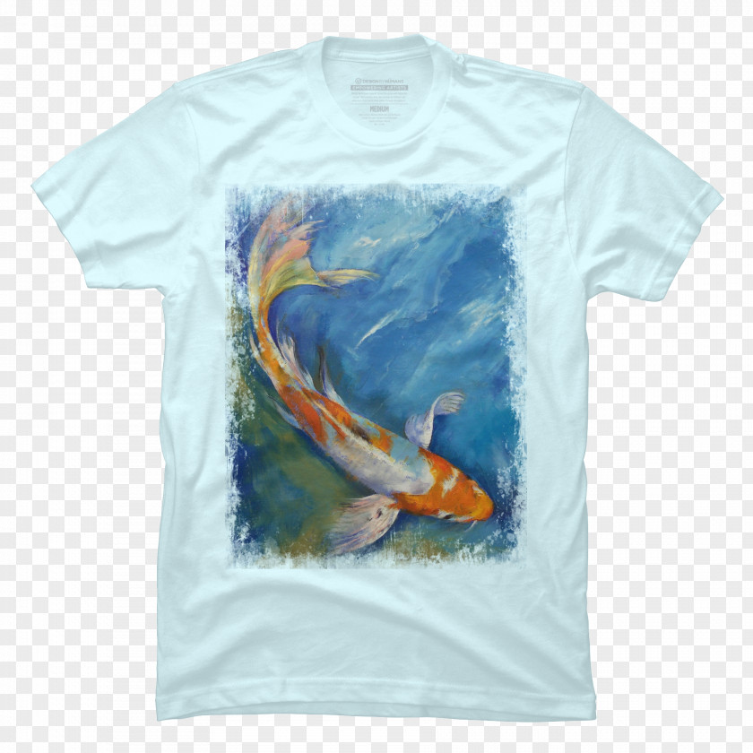 Koi T-shirt Canvas Print Gallery Wrap PNG