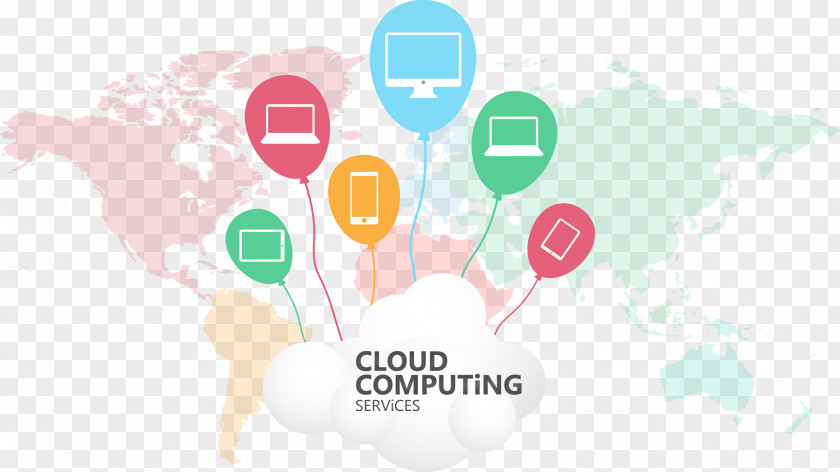 Vector Painted Cloud Computing Data Information PNG