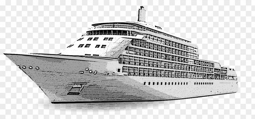 Cartoon Yacht Cruise Ship Drawing PNG