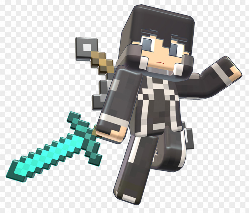 Minecraft Steve Kirito Herobrine Diamond Sword PNG