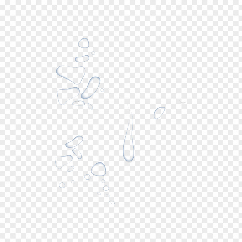 Transparent Water Droplets White Icon PNG