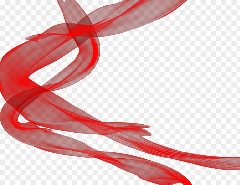 Red Ribbon Pongee Designer PNG