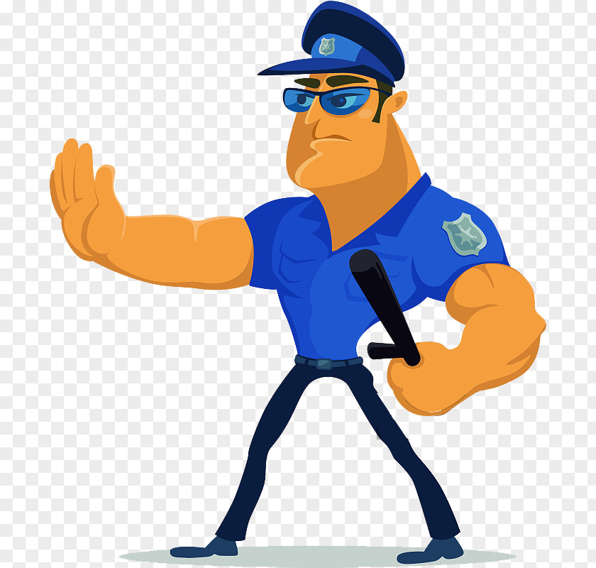 Traffic Police Patrol Process Gesture Command Officer Security Guard Illustration PNG