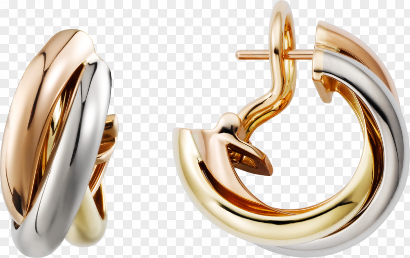 Gold Earring Cartier Colored Wedding Ring PNG