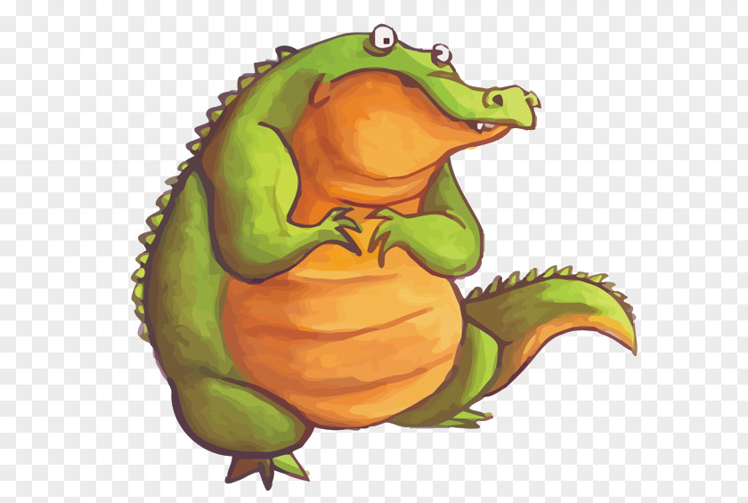 Alligator Mississipiensis Crocodile Cartoon Illustration Drawing Image PNG