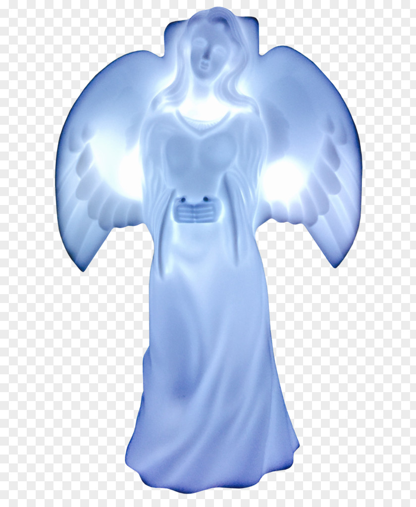 Angel Solar Power Light Statue Cross PNG